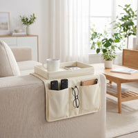 Sofa Armrest Organizer Deluxe Sofa Organizer with Tray Multi-Compartment for Living Room