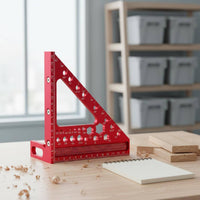 Multi-Angle Measuring Tool Aluminum Alloy Miter Angle Ruler High Precision Carpentry Square Measurer for Professionals, Carpentry