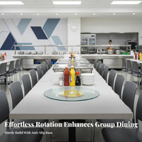 Glass Dining Table Turntable Smoothly Rotating Rotation Dining Table Turntable Easy to Clean Glass Rotating Tray for Families, Banquets, Restaurants