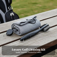 Sport Towel and Brush Set Microfiber Sport Club Cleaning Kit Sports Equipment Great Gift Suggestion With Carabiner Fastener
