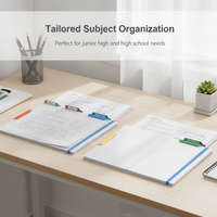 A3 Double Pull Rod Dark Retro Test Paper Folder with Straps for Student Document Organization