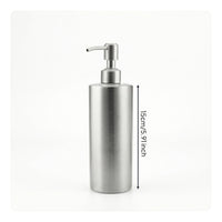Stainless Steel Lotion Bottle Brushed Bottle with Pump Minimalist Dispenser with Pump Refillable for Bathroom, Shower, Kitchen Sink