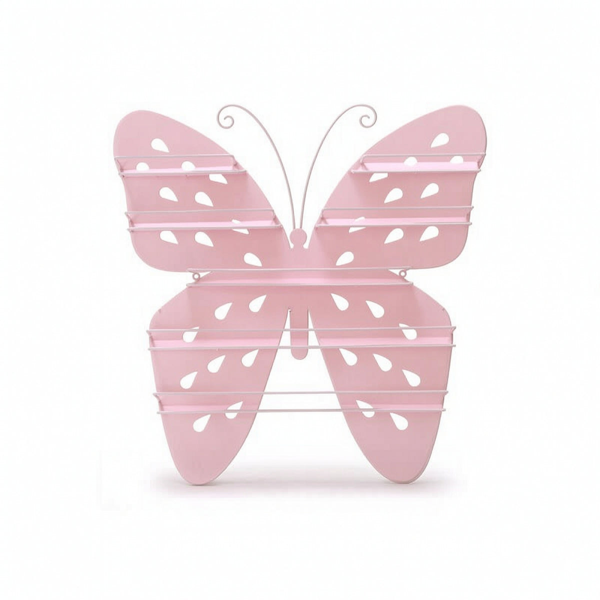 Butterfly Wall Shelf Openwork Butterfly Storage Rack Cute Display Shelf with Metal Frame for Bedroom