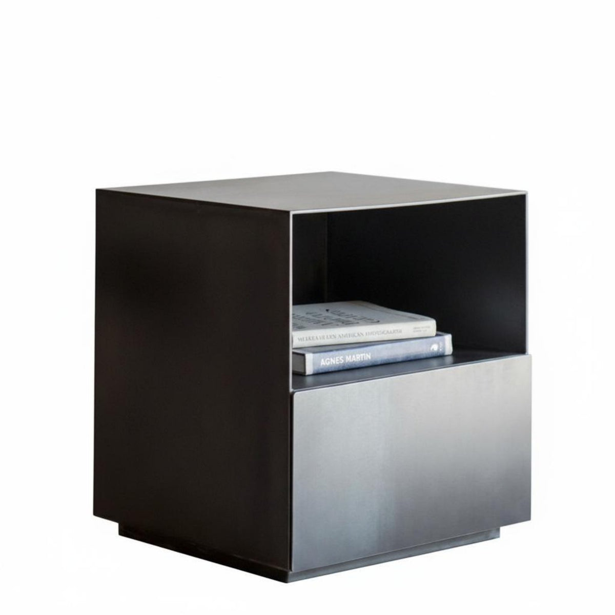 Minimalist Design Storage Nightstand Wabi-Sabi aesthetic Single-Drawer End Table with Shelf Modern Aesthetic Bedside Cabinet space-saving Size for Homeowners, Renters, Students, Guest Room, Hotel, Office