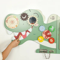 Dinosaur Wall Busy Board Dinosaur Busy Board Finish Wood Wall Activity Center for Kindergarten