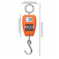High Precision 200kg Industrial Scale Tare Function Portable Electronic Hanging Scale Backlit Screen for Farmers, Warehouse, Farm