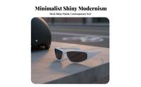 Edgy Eyewear Gender-Neutral Design Enveloping Edgy Sunglasses Futuristic Guard Sunglasses Protection Futuristic Eyewear