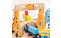 Wooden Scene Railway Set Toy Colorful City Transport Play Set Smooth Surface Railway Layout for Children
