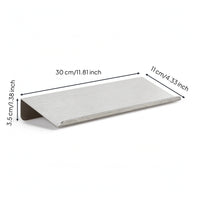 Stainless Steel Wall Shelf Rustproof Bath Shelf with Guard Rails Rust Resistant Brushed for Washroom, Apartment