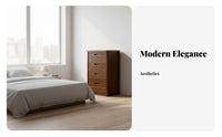 Multi-Drawer Chest Fully Assembled Nightstand Modern Design for Parents, Renters