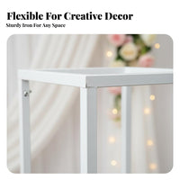 Extendable Iron Art Display Rack Sturdy Construction Wedding Centerpiece Stand Long-Lasting Geometric Metal Frame Stand Elegant Design for Couples, Party, Exhibition