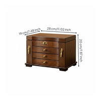 Wood Jewelry Storage Box Wedding Gift Wooden Jewelry Box Felt Lined Interior for Newlyweds, Women, Dressing Table, Bedroom