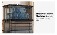 Stackable Clear Bin with Lid Large Capacity Stackable Lidded Tote for Homeowners
