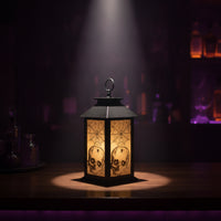 Halloween Lantern Gothic Lantern with Hanging Loop Lanterns Decorative Indoor for Party Hosts, Haunted House, Home Decor