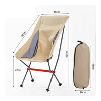 Lightweight Moon Chair Compact Ultra Light Aluminum Folding Chair Breathable for Sketching