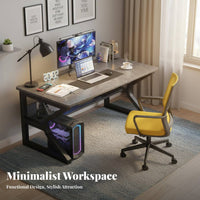 Gaming Desk Modern Design Student Desk Sturdy Metal Frame PC Gaming Table for Professionals, Teenagers, Dorm Room, Small Areas, Bedroom