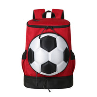 Multi-Compartment Soccer Backpack with Ball Pocket Lightweight Soccer Backpack Splash-Resistant Bag Padded for Athletes, Kids, Students, School
