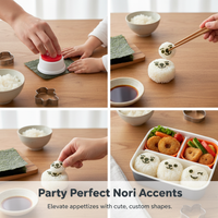 Nori Seaweed Rice Ball Embosser and Face Shape Cutter for DIY Bento