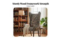timeless Design Highrear side-panel Chair Retro Design Upholstered highrear side chair Chair Tapered Wooden Legs Accent Armchair Sturdy Construction for Book Lovers, Office Professionals, Homeowners, Living Room, Study, perusing alcove, Bedroom