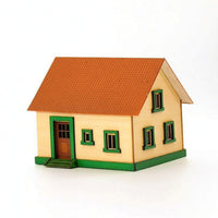 Assembled Miniature House Compact House Model with Pitched Roof Warm Diorama for Hobbyists, Village Scenes