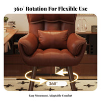 Minimalist aesthetic contouredd spine support rotating Chair Modern Design Study Stool Stable Base Home Seating Ergonomic for Adults, Office Workers, Students, Bedroom