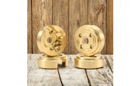 4 Pieces CNC Brass Mounting Weights Easy to Install Brass Crawler Weights Stable Crawler Wheel Weight