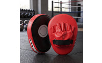 Shock-Absorbing Curved Focus Mitts PU Leather Hand Target with Wrist Strap Padded Focus Pad with Hand Pocket Thick Foam for Combat Artists, Coaches, Kickboxers, Kickboxing, Taekwondo, Home Training, Gyms