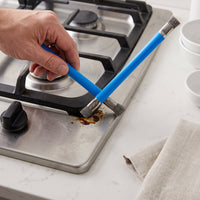 Dual-Head Stainless Steel Wire Brush for Kitchen Stove and Cooktop Cleaning