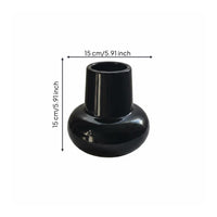 Minimalist Black Glass Vase Sculptural Decorative Vase