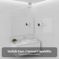Wall-Mounted Fan Drill Installation Portable Power Ventilation Fan Smart App Control Wall Mountable Fan for Cooks, Students, Washroom, Bedroom, Desk