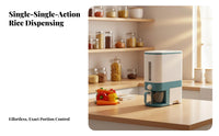 Moisture-Proof Automatic Rice Dispenser Airtight Seal Rice Dispenser Single-Press Dispensing for Families, Countertop
