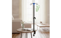Bedside Intravenous Stand Portable IV Pole with Clamp Clamp-on IV Stand Space-Saving Equipment Long-Lasting for Patients