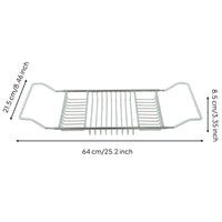 Bathtub Rack Extendable Bathtub Tray Wire Frame Shelf for Home Spa