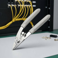 Optical Fiber Serrated Jaws Hand Tool Brushed Metal