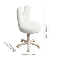 Rolling Stool with Backrest Height Adjustable Swivel Stool with Backrest Padded Furniture for Makeup Artists