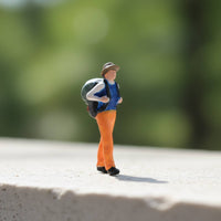 Photo Prop 1:87 Hiking Figure Realistic Design 1/87 Scale Figure for Mountain Scene
