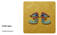 Gold Thread Embellishment Chinese Traditional Headdress Applique Phoenix Crown Embroidery Embellishment Set