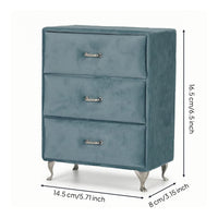 Jewelry Storage Box with Metal Legs Padded Velvet Jewelry Case Practical with Hinged Lid for Nightstand