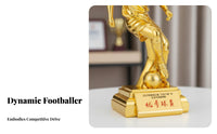 Electroplated Finish Soccer Player Award Fan Souvenir Football MVP Award Premium Design for Tournament Organizers, Clubhouse Display