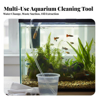 Fish Tank Gravel Cleaner Jiggle Suction Tube Versatile Self-Priming Shaker Hose for DIY Enthusiasts, Car Owners, Home, Garage