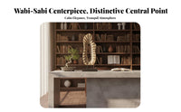 Wabi-Sabi Aesthetic interconnected Rings decoration Modern Design Ring-Shaped Figurine Geometric Form desktop Sculpture Elegant Accent for Interior Designers, Office Workers, Study Room, shelving unit, TV Cabinet, on a Shelf