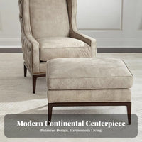 Modern Minimalist Upholstered Accent Chair Designer Aesthetic Upholstered Armchair Small Footprint Single Sofa Soft Cushioning for Apartment Dwellers, Interior Designers, Business Owners, Living Room, Bedroom, Reception Area, Reading Nook