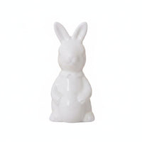Minimalist Bunny Decor Cute Design White Hare Figurine Handmade House Decoration for Desktop