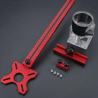 Metric Scale Router Circle Cutting Jig Slotted Tracks Circle-Cutting Jig Star-Shaped Router Milling Groove Bracket Locking Knobs for Woodworkers, Carpenters, Workshop