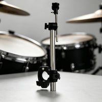 Quick-Release Cymbal Stand Rod with Adapter Electronic Cymbal Rod with Clamp Metal Hardware Silver for Practice Rooms