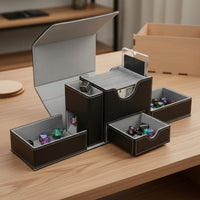 Trading Card Storage Box Patented Design TCG Collection Case Multi-Deck Card Box Display Window for Board Game Players
