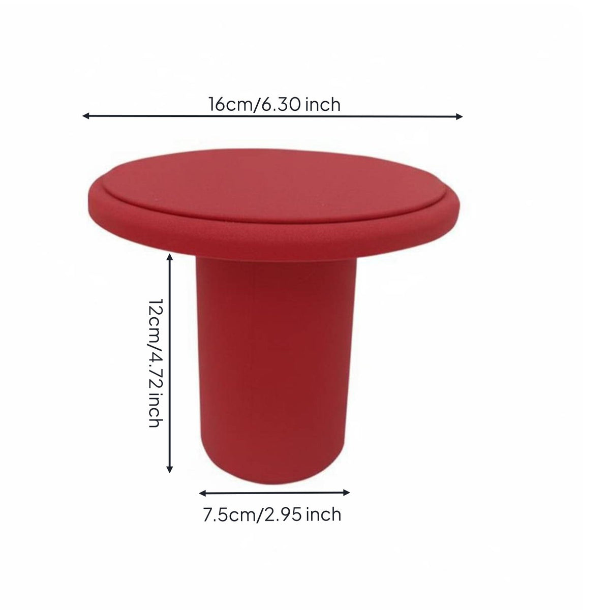 Headdress Display Stand Headdress Display Holder Soft Textile Surface Red Jewelry Pedestal for Wedding Planners