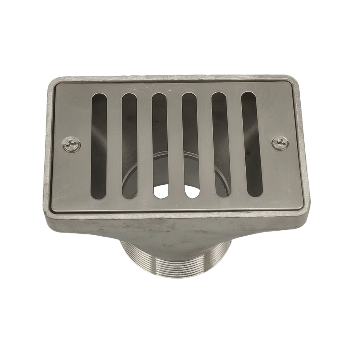 Stainless Steel Slotted Pool Drain Brushed Metal Pool Overflow Drain Long-Lasting Adapter Flush-Mount for Homeowners