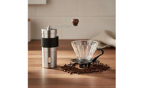 Manual Coffee Grinder Anti-Slip Grip Hand Coffee Bean Grinder Kitchen Gadget Lightweight Viewing Window for Travelers, Camping