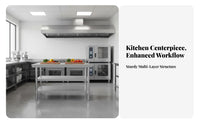 Stainless Steel Work Table Rust-Resistant Commercial Kitchen Prep Table Easy to Clean Commercial Food Prep Station for Chefs, Caterers, Bakery, Garage